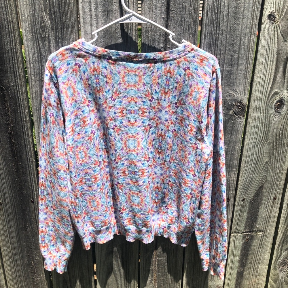 Sundance Multicolored Spring Button Down Cardigan - image 7
